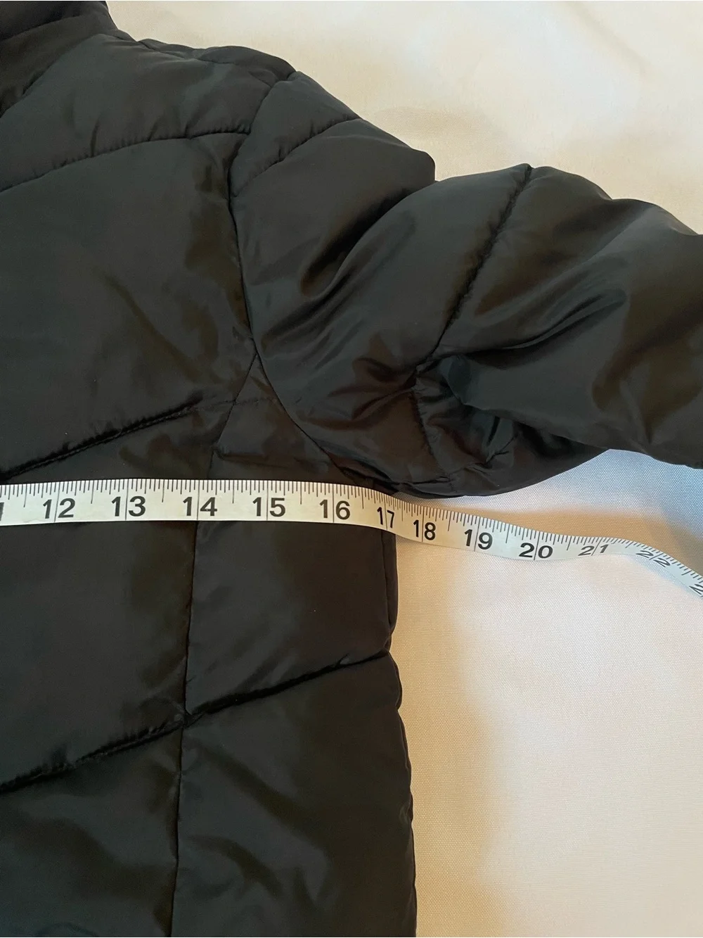Justice Kids Black Puffer Jacket Warm Lining, Sleeve Decal, & Pockets Size 10(M)
